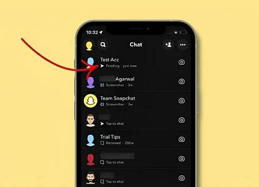 Opening messages on Snapchat